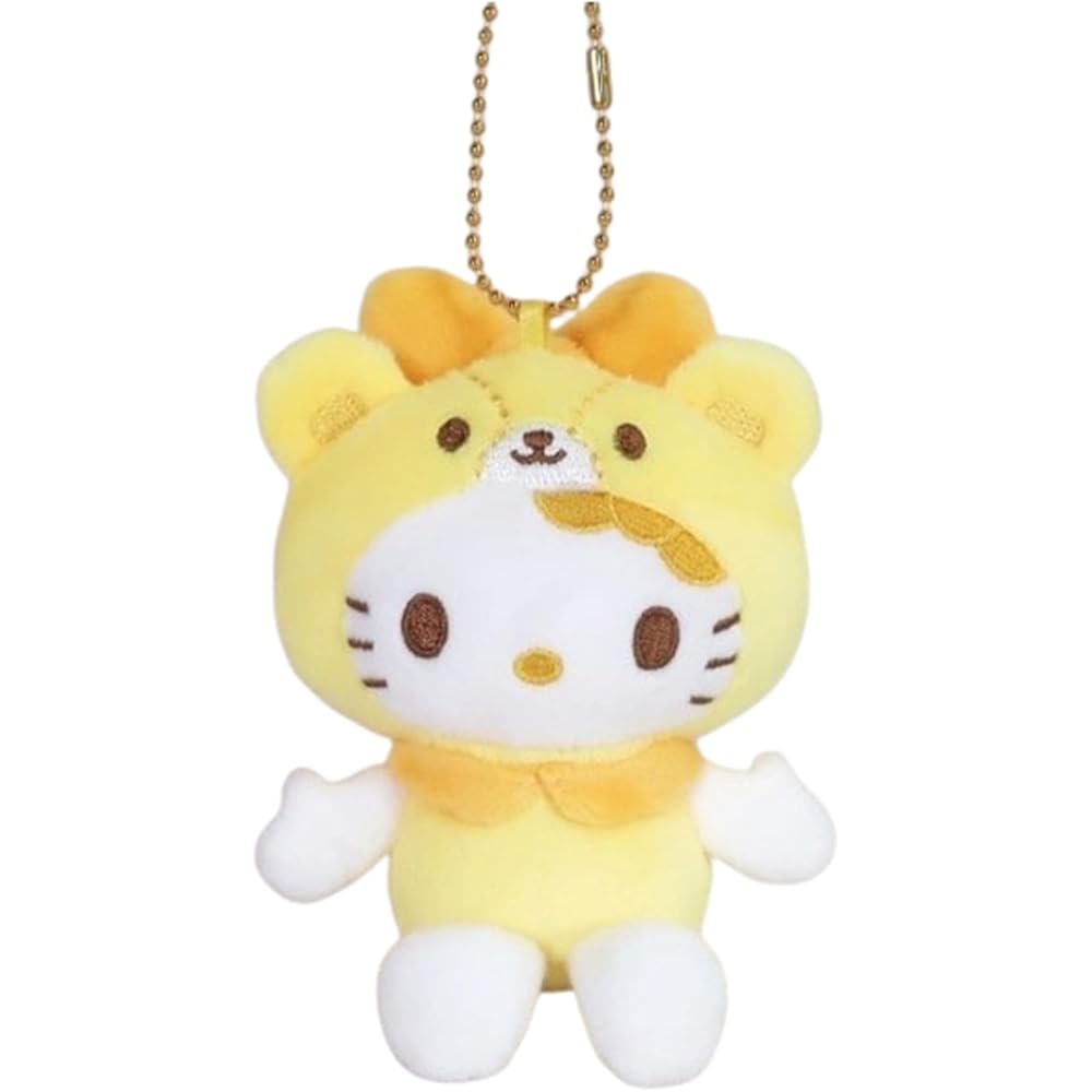 Корпорация Накадзима Hello Kitty Маленький Превращающийся Брелок Желтая Плюшевая Игрушка 11x8.5x4.5см
