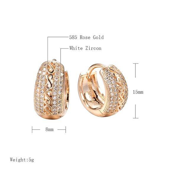 Latest Fancy Stylish Zircon Copper Bali Earrings for Women and Girls