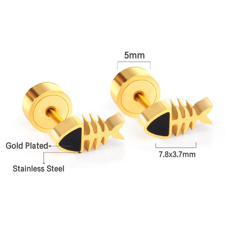 LUXUKISSKIDS Cute Rainbow Stud Earrings for Child/Girls Push-back Stainless Steel Anti-allergy Ear Piercing Daily Wear Jewelry