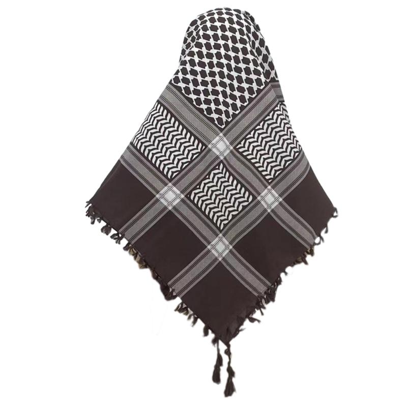 Универсальный головной платок шемаг шарф для мусульман арабский кеффия головной платок для арабского дубая военная тактика обертывание для шеи шаль