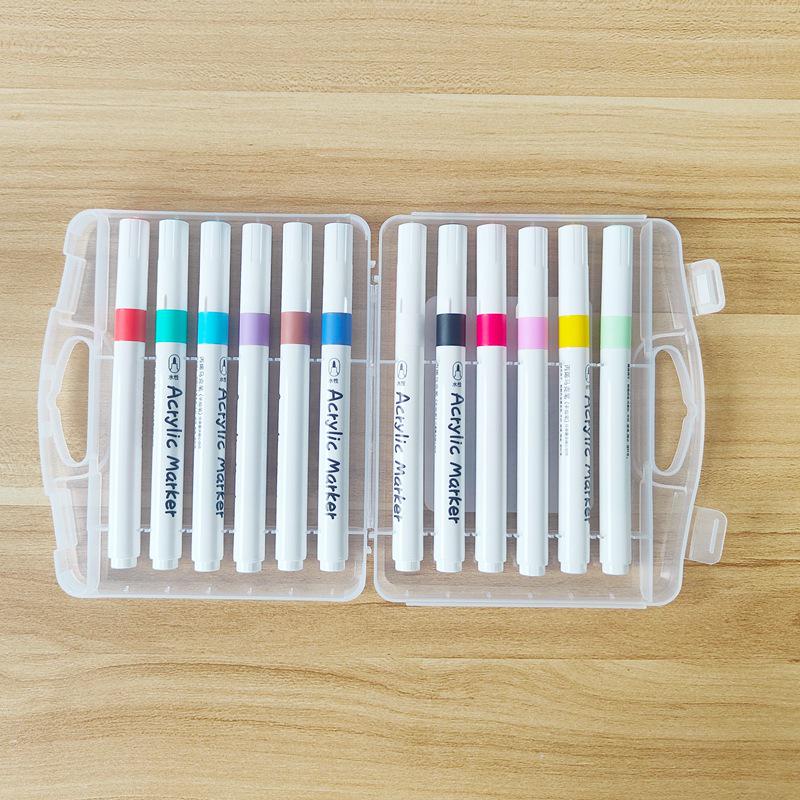 36-Color Acrylic Markers for Primary School Art Projects: Multi-Color Pens for Journaling and Coloring