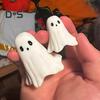 1/2/5 шт. Хэллоуин Призрак Фигурка Жуткое Сердце Любви Средний Палец Маленькое Привидение Статуэтка Из Смолы Скульптура Домашний Офис Украшение Рабочего Стола Орнамент