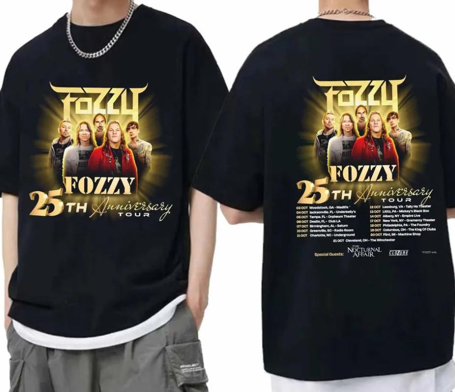 Fozzy - 25th Anniversary Tour US Shirt Fozzy Band Fan shirt