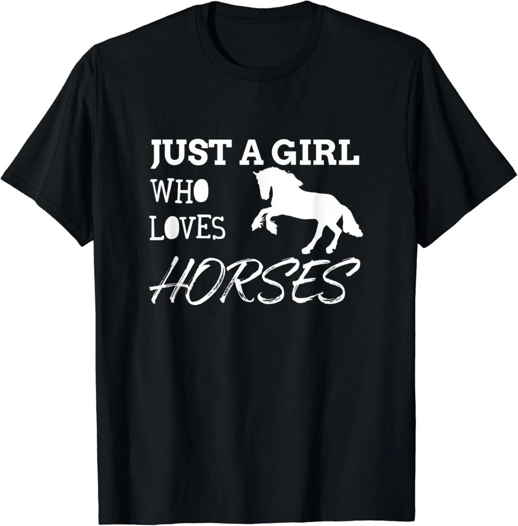 Just A Girl Who Loves Horses Horse Riding Farm Gift Unisex T-Shirt