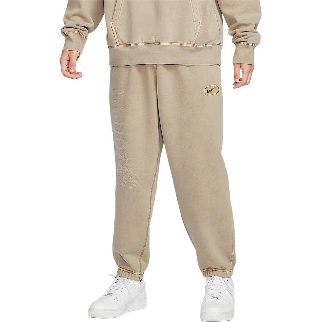 Nike Повседневные брюки с эластичными манжетами и однотонным логотипом, бежевые, HJ2233-297