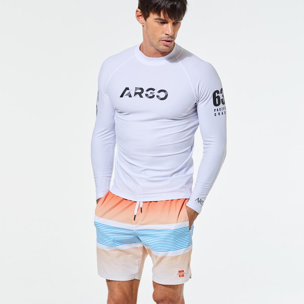 ARGO Balboa Мужской комплект: рашгард и шорты для плавания Белый