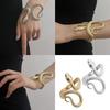 Unisex Adjustable Snake Shaped Bracelet for Men and Women Open Bangle Gold/Silver Tone Jewelry for Theme Parties