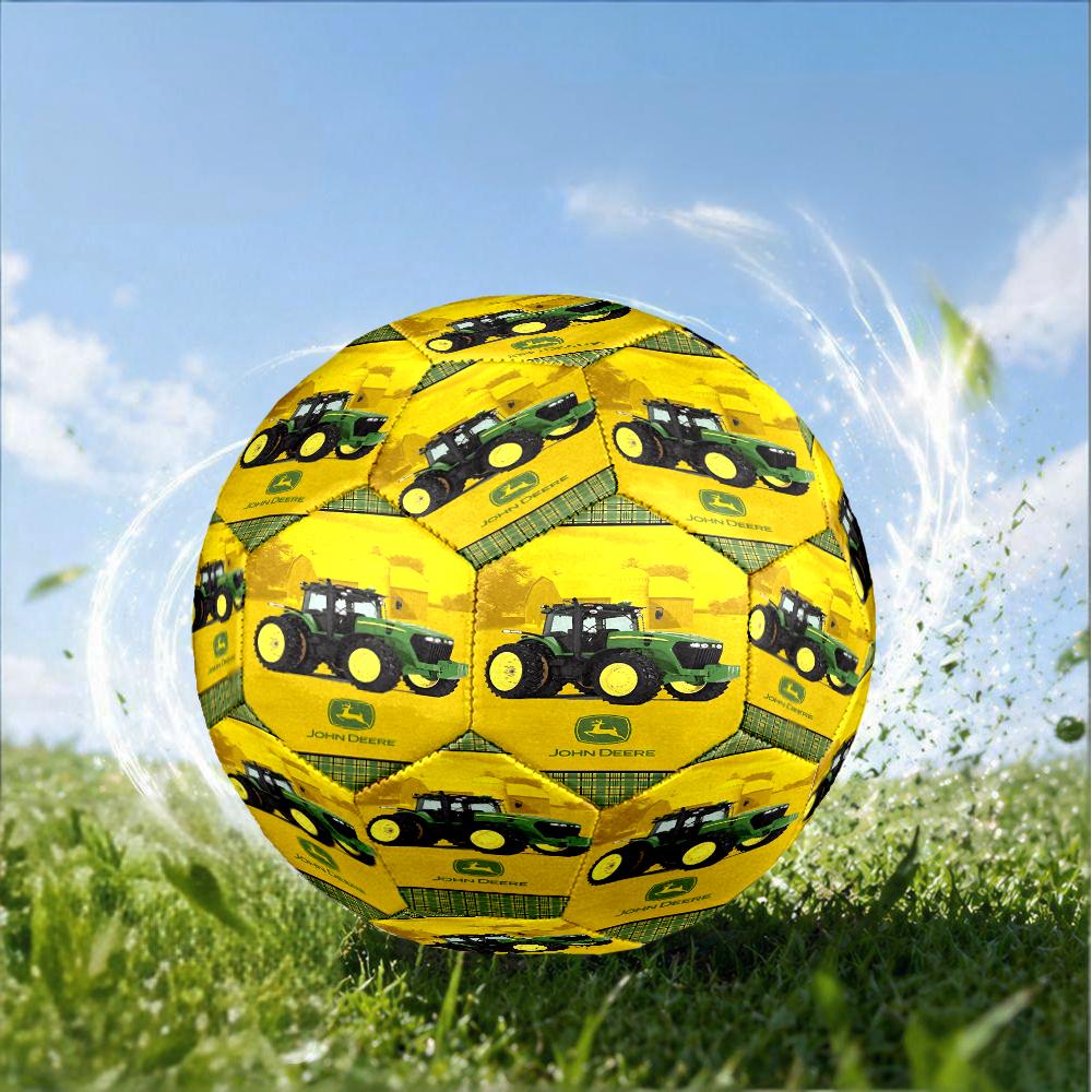 John Deere Logo Design Size 5 Soccer Ball,Indoor/Outdoor Suitable for Training Matches Tournaments Practice Games Perfect Gift for Fan