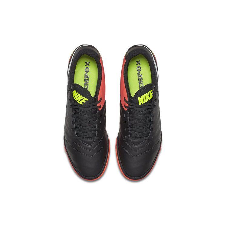 Adidas TiempoX Genio 2 Leather IC Black Hyper Orange Men Sneakers White Volt 819215-018