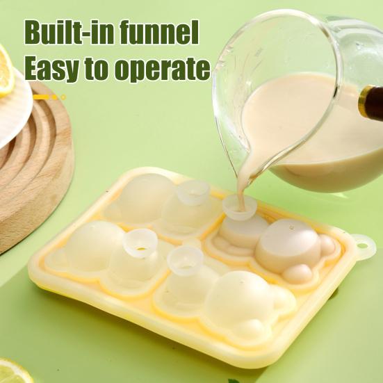 Ice Cube Tray Bear Shape Silicone Ice Cube Maker Cute DIY Candy Chocolate Mold for Whiskey Bourbon Funny Bear Gifts for Men Women