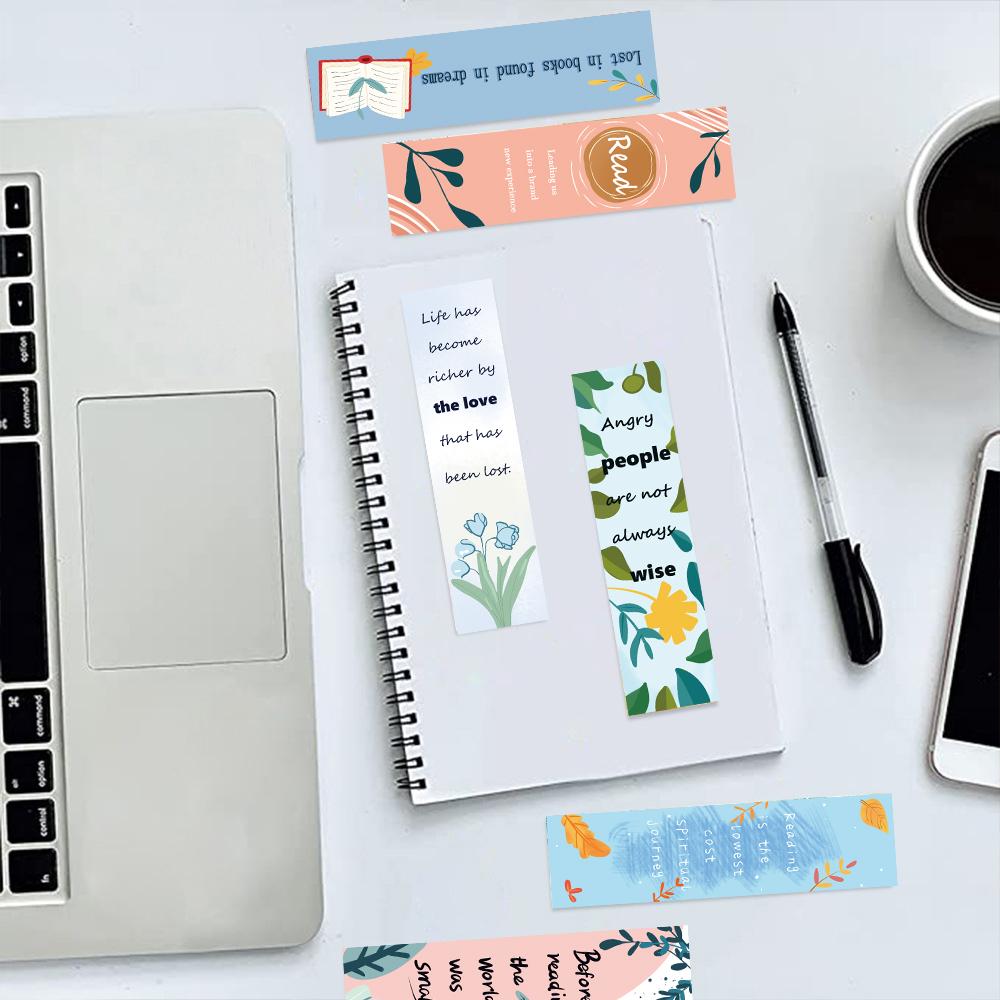 30 шт. Закладки с принтом на тему чтения, подарок Харадзюку, для кафе, бумажные принадлежности, для студентов, очень подходят для книжных фанатов, студентов, закладка