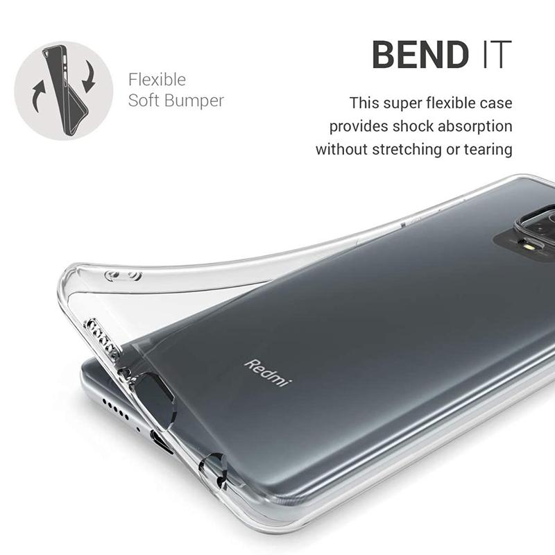 Силиконовый прозрачный мягкий чехол для телефона для Xiaomi Redmi Note 9 Pro Ультратонкий задний чехол Fundas для Redmi Note