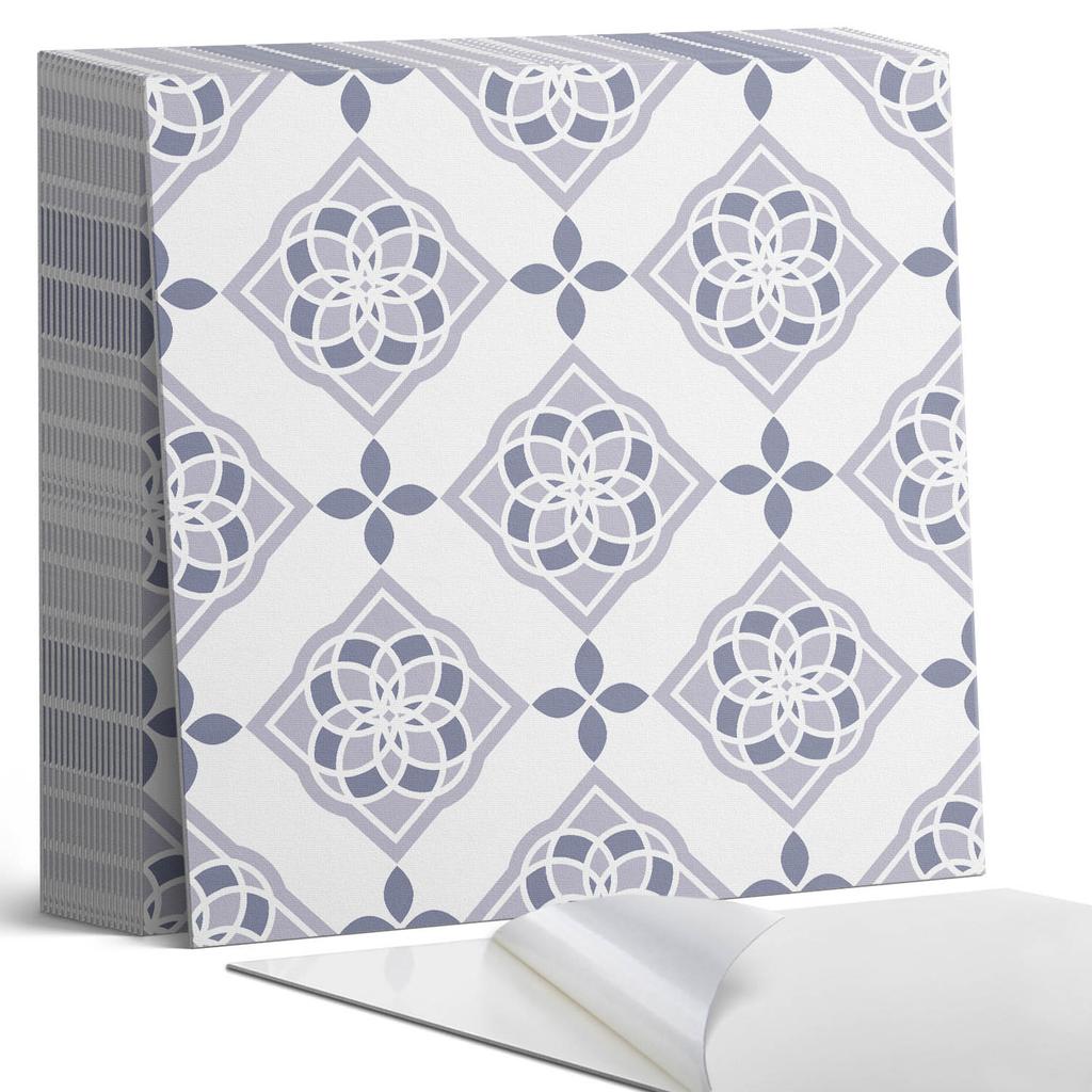 Pack of Vinyl Tiles with Printed Geometric Diamond Pattern 20x20x20 cm