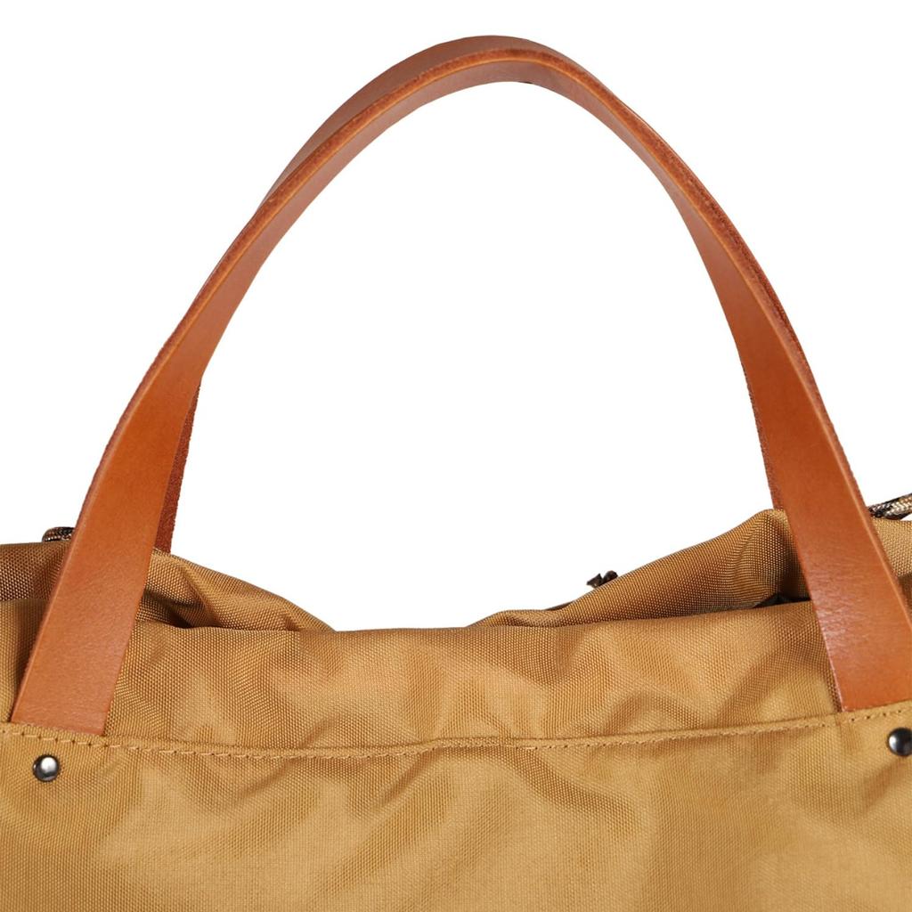 CIE EARTHY TOTEBAG-L OLIVE Сумка-шоппер на завязках, Сделано в Японии, Сумка-трансформер на плечо, Натуральная кожа, Большой объем, Экологичный нейлон, Мужская и женская