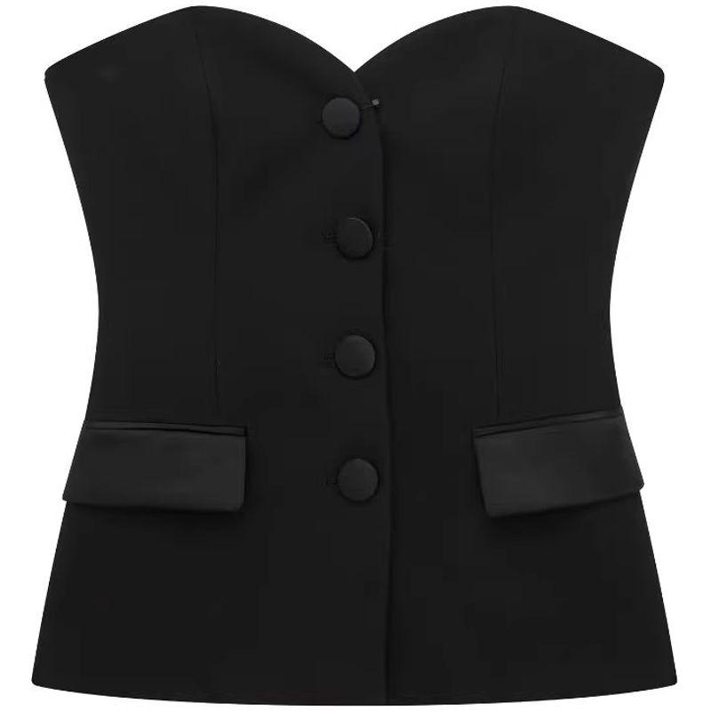 Araltay Fashion Style Women's Clothing Stylish Silk Satin Texture Patchwork Corset Tops 8881593