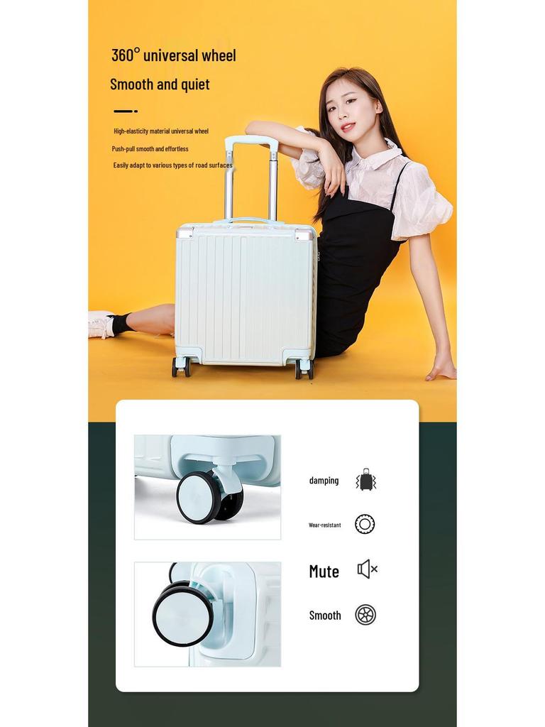 Легкий мини-чемодан на колесиках с кодовым замком, 18-20 дюймов - Идеально подходит для студентов и детей.
