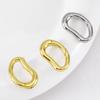 18K Plated D-Ring Pea-shaped Spring Clasp for Bracelet Making Brass Buckle Clasp Carabiner Locks for Jewelry Making Accessories