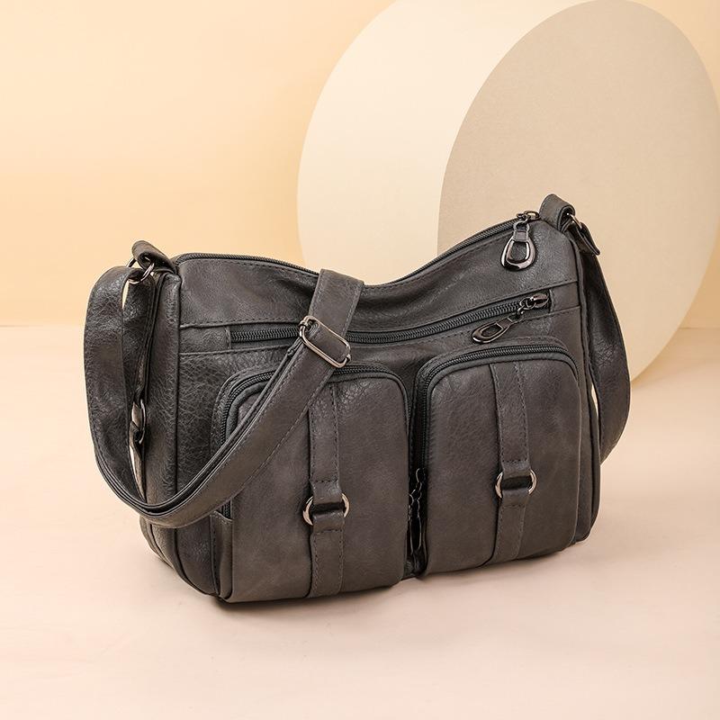 Новая женская сумка-мессенджер из вымытой кожи, модная женская сумка через плечо, модный ретро-стиль, сумка для мамы