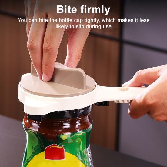 Открывалка для банок Регулируемый захват без усилий 3-в-1 Открывалка для бутылок Многоцелевая открывалка для банок и бутылок для слабых рук пожилых людей