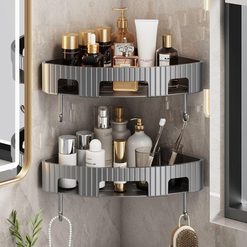 Plastic Corner Shelf Wall Mount Condiment Organizer High Quality Shampoo Organizer