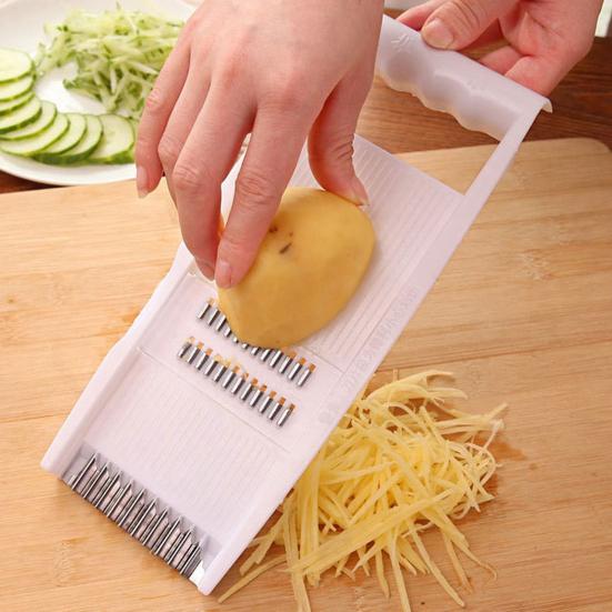 1 Set Easy To Clean Fruit Shredder Sharp Practical Manual Chopper Potato Carrot Cutter