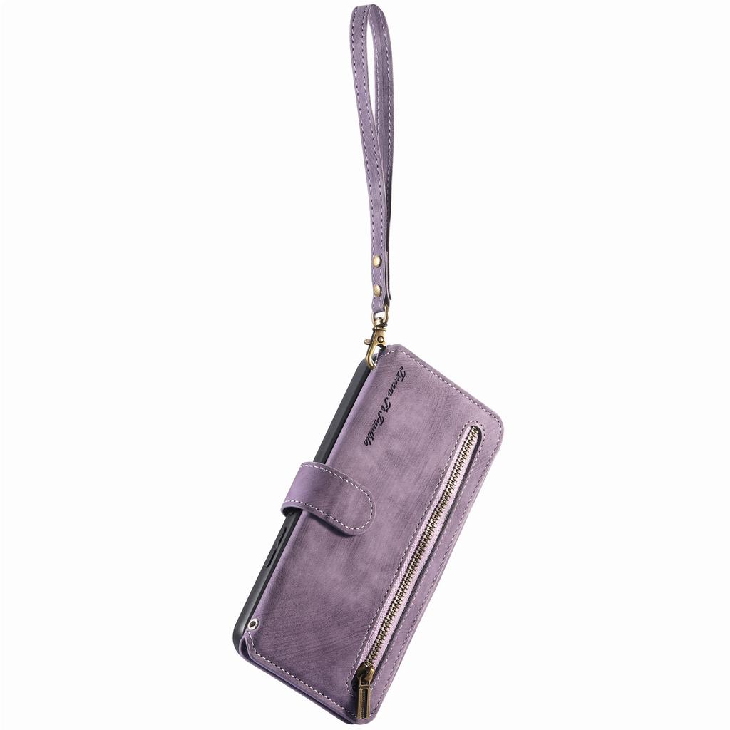 Роскошный кожаный чехол-кошелек 3-в-1 для OnePlus 11/Nord CE3/13R/Xperia 1 VII/Nothing CMF Phone 2 Pro/3a.w/ Подставка, Противоударный, RFID, Множество отделений и молния