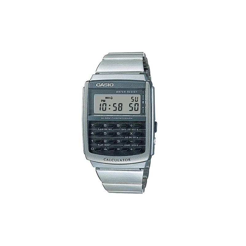 Casio Серия YOUTH - калькулятор с цифровым дисплеем, ретро-калькулятор, многофункциональный ЖК-дисплей, водонепроницаемый механизм, кварцевый механизм, металлический CA-506-1