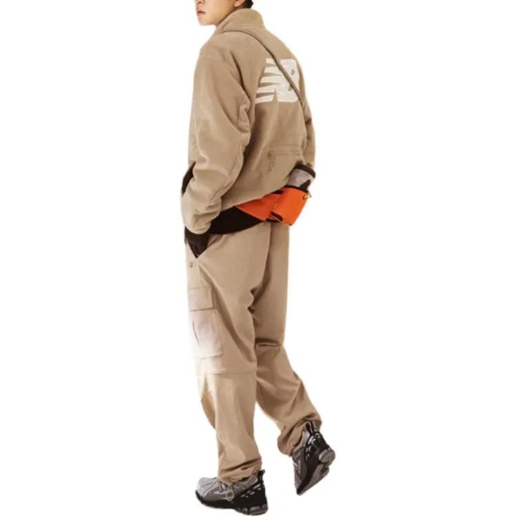 New Balance Jackets Men's Khaki Stand Collar Moderate Other (Unisex) Jackets MDD43171 LBE