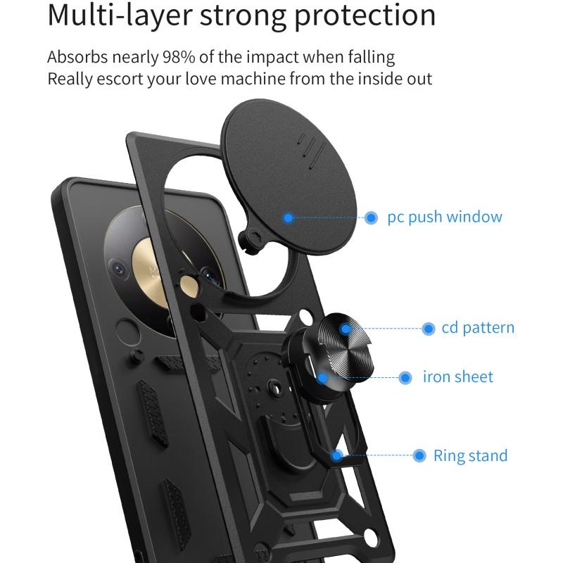 Для Honor X9d 5G Защитная крышка для камеры со сдвижным объективом Чехол для Honor X70 HonorX9d X 9d X9 d 2025 Чехол с магнитным держателем-кольцом Бронированный Чехол
