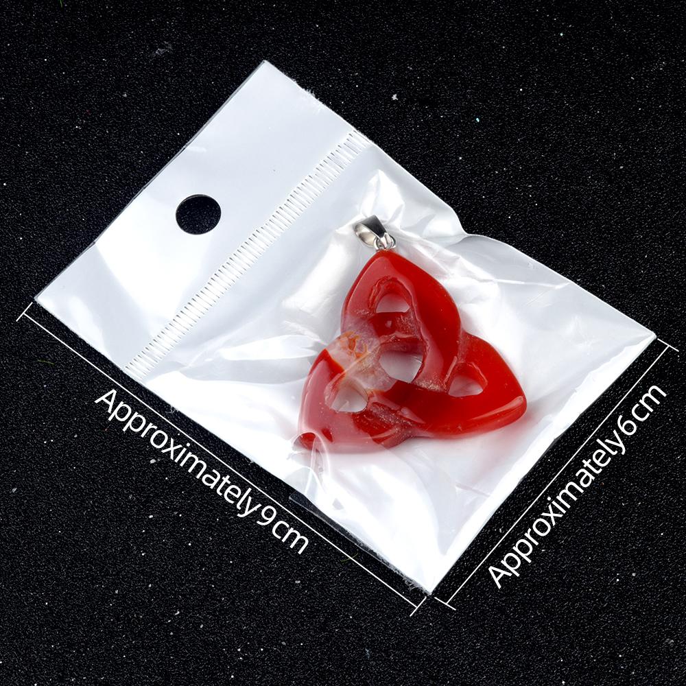 Witch Knot Pendant Necklace Natural Stone Rose Quartz/Amethyst Irish Pendant Lucky Gift For Women And Man