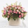 Elegant Faux Camellia Sp Rose Bud Wedding Decoration Floral Arrangement Made Of Silk For Home And Event Use