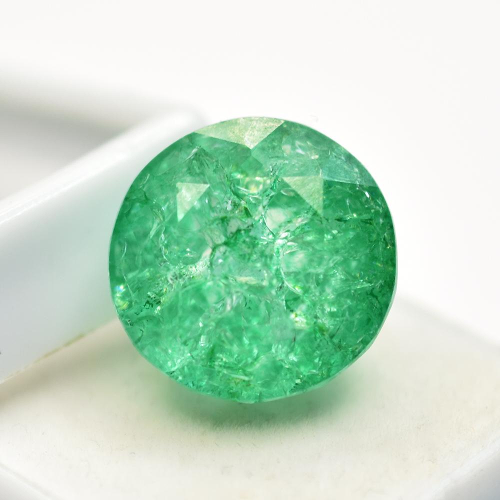 Natural Emerald Loose Gemstone Fine Quality Round Cut 22.40 ct for Jewelry Making and Crafts