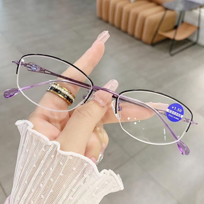 8335 Модные женские очки для чтения, полуоправа для мужчин и женщин, очки для дальнозоркости, анти-синий старый очки