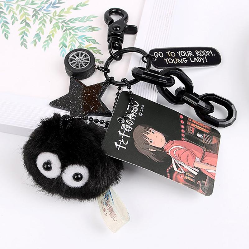 Black Coal Elf Keychain Spirited Away Hayao Miyazaki My Neighbor Totoro Briquett