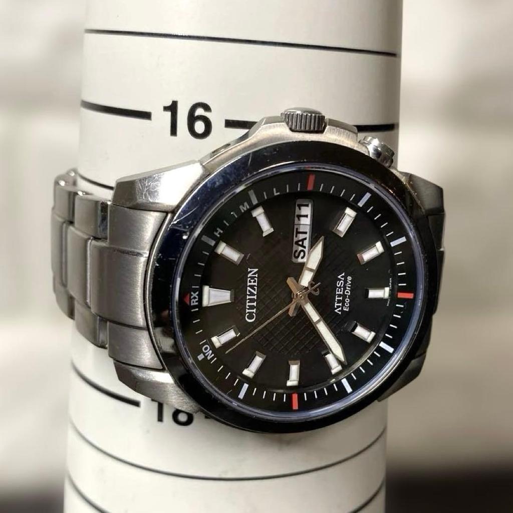 Б/У [Рабочий продукт] CITIZEN/Citizen Atessa H110 Радио-солнечные Титановые