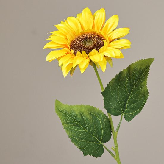Искусственный подсолнух, имитация, с гибким стеблем, искусственная ветка подсолнуха для дома, офиса, свадебных вечеринок, центральный элемент