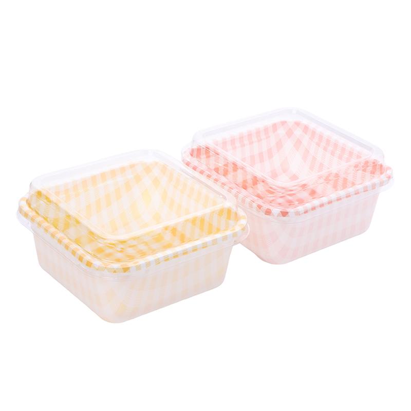 10 шт. пластиковый стаканчик для десерта с муссом для торта, йогуртовый пищевой контейнер с прозрачной крышкой, коробка для упаковки мусса из мелалеуки для торта