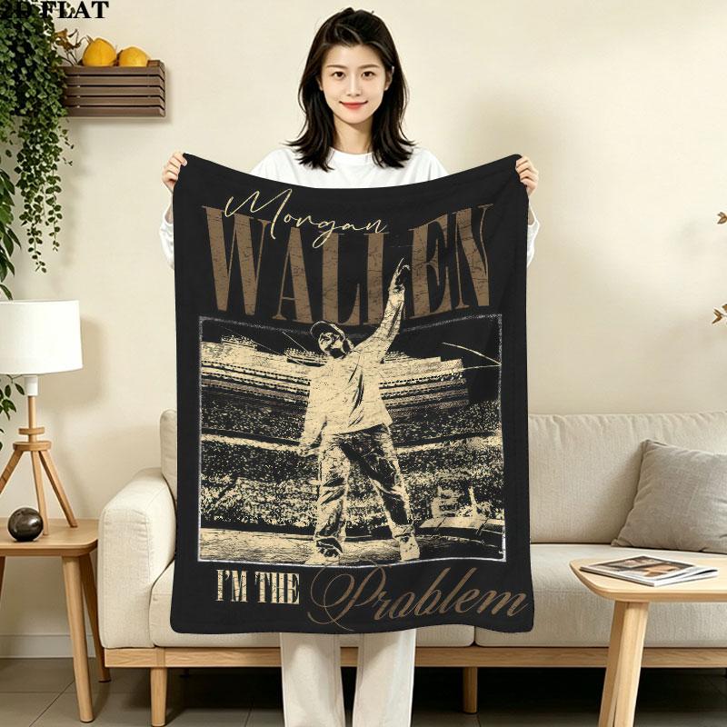 1PC Morgan Wallen Blanket, High quality Comfortable for All Seasons, Home Decor, Warmth and Comfort