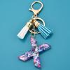 Wish Creative Fashion Jewelry: Colored Acrylic Letter Tassel Keychain