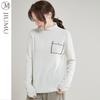JIUMU Women's Half-High Collar Pure Wool Sweater