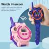1 Set Kids Walkie Talkie with Flashlight Built-in Compass Time Display Parent-child Interactive Portable Remote Talking Watch for Gift