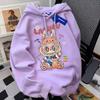 Fashion Men Women's Hoodies Cartoon Labubu Monster Print Pullover Top Casual Sweatshirt Kids Hoodies Clothing