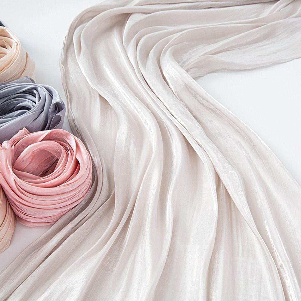 Luxury Chiffon Hijabs Breathable Women Cool Satin Smooth Crepe New Head Wrap