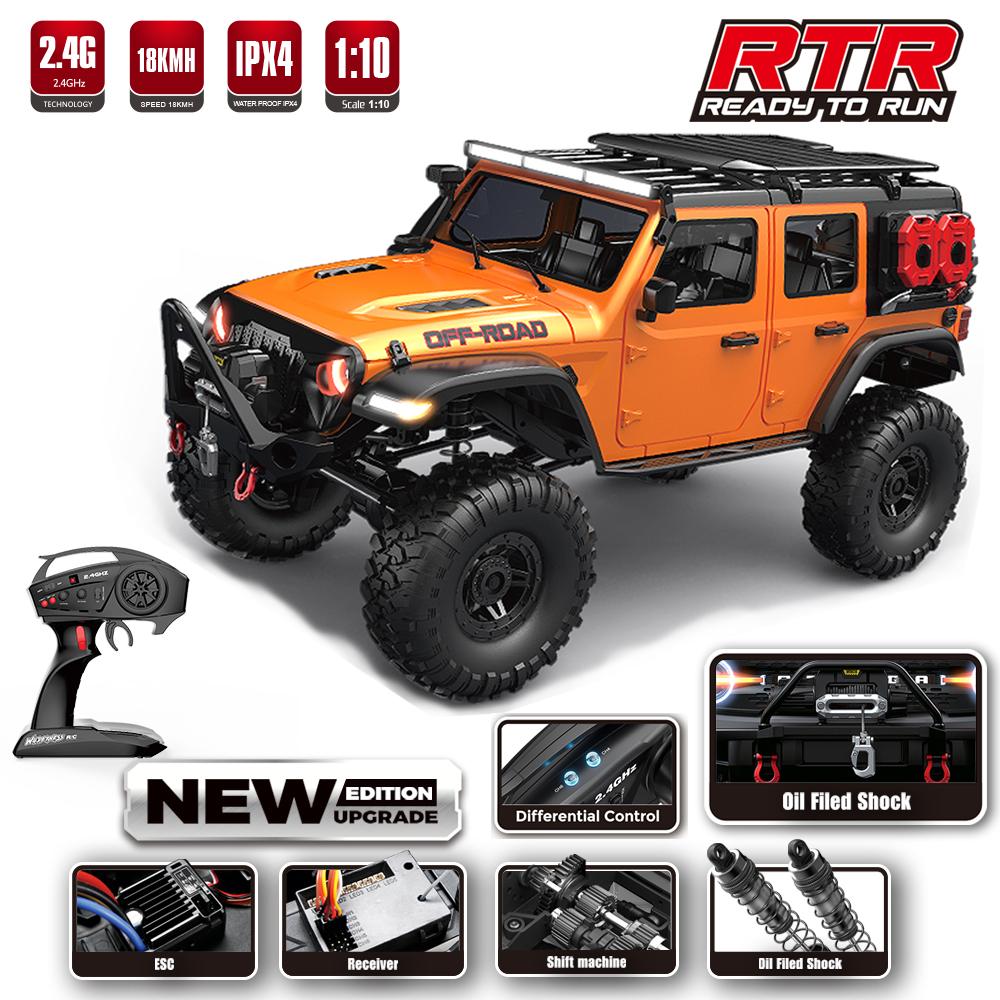 Машинка RC 1/10 HB R1011 RTR Машина на радиоуправлении 2.4G Полностью пропорциональная Скалолаз Светодиодная подсветка 4WD Внедорожный Грузовик для лазания Игрушки