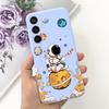 Для Samsung A25 5G 2023 Чехол SM-A256B Милый Утенок-Астронавт Тонкий Мягкий Силиконовый Задний Чехол для Телефона Для Samsung A55 A35 5G A356B Coque