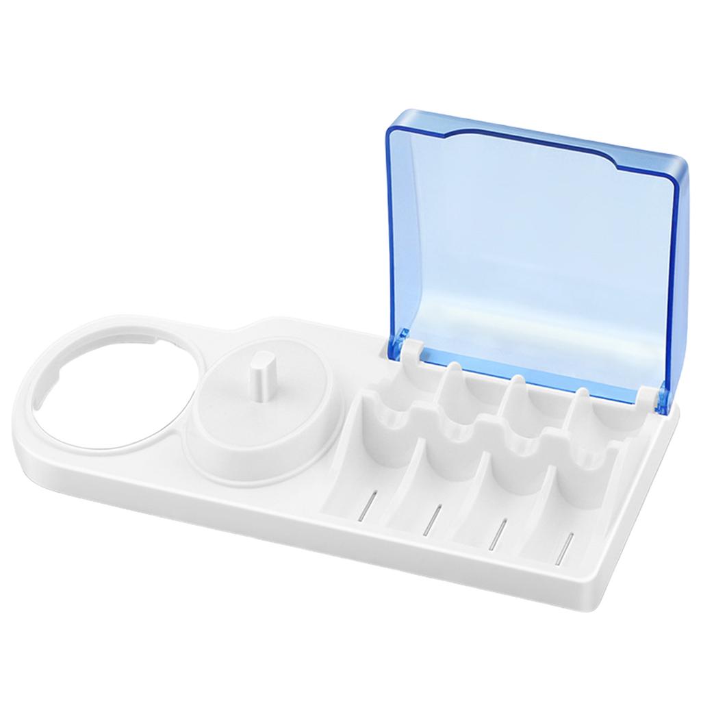 Подставка для электрической зубной щетки с синей крышкой, держатель для электрической зубной щетки для дома и путешествий, принадлежности для ванной комнаты