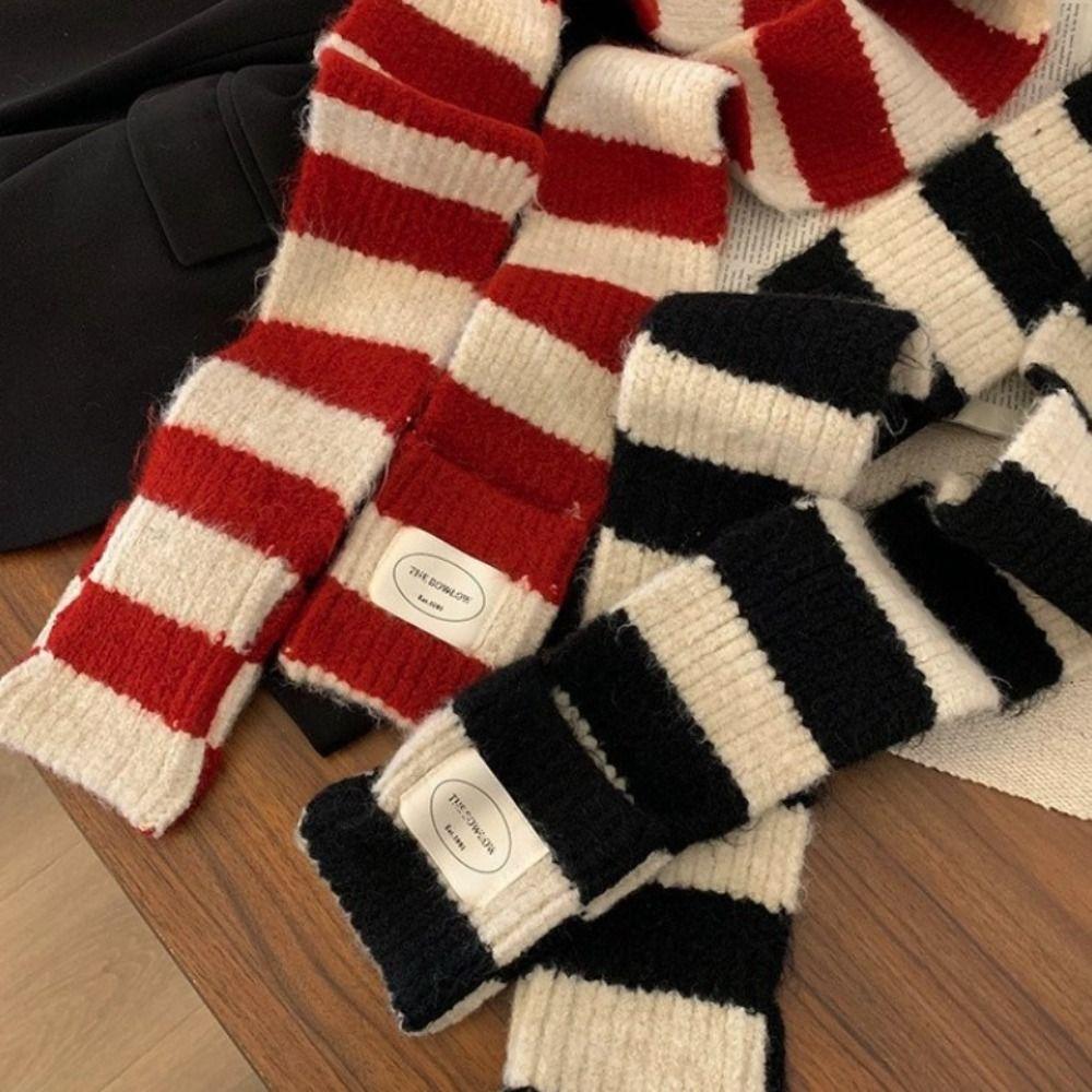 Harajuku Long Striped Scarves Korean Style Stripe Shawl Multicolor Y2K Striped Scarf Ladies