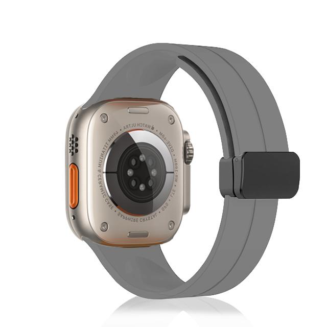 Strap For Apple watch ultra 3 2 band 44mm 45mm 49mm 40mm 41mm 46mm Magnetic Silicone Bracelet correa iWatch Series 8 se 9 10 11
