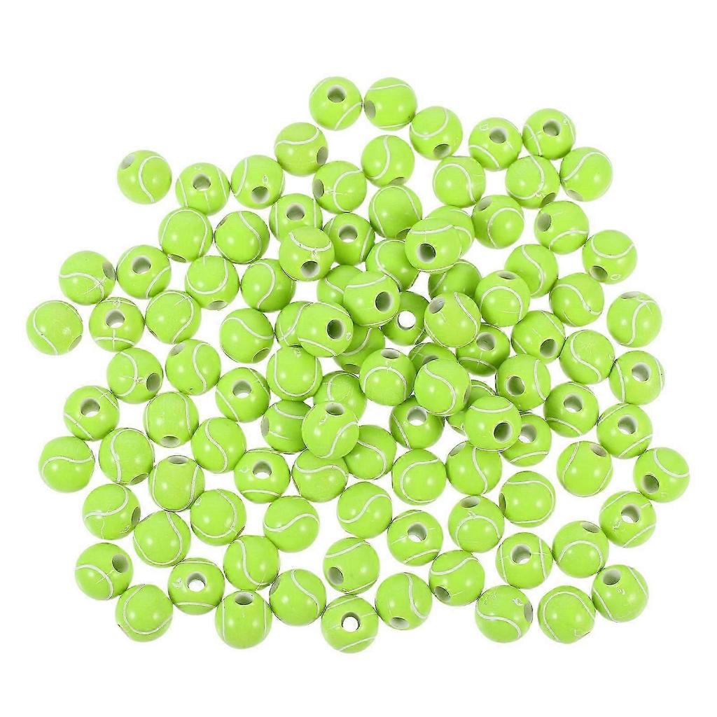 Creative DIY Acrylic Tennis Ball Beads for Bracelet Making 100Pcs Pack