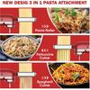 Насадка для пасты 3 в 1 для миксера KitchenAid, Цельнометаллическая насадка для приготовления пасты KitchenAid, Ролик для раскатывания теста для пасты, Насадка для нарезки спагетти, Феттуччине